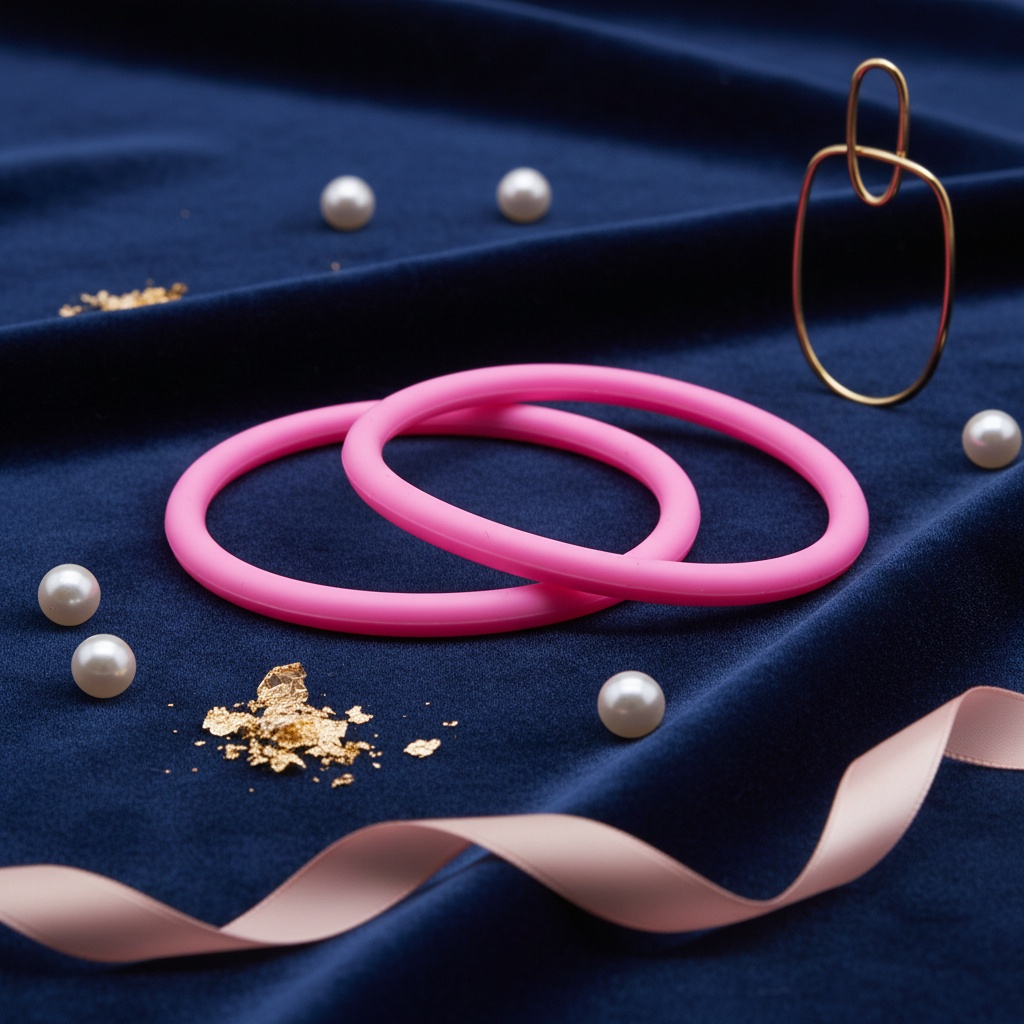 2pcs Large Round Silicone Bangle Set, Versatile